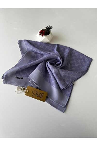 Aker Eșarfă cu monogramă Lavanda Elegance