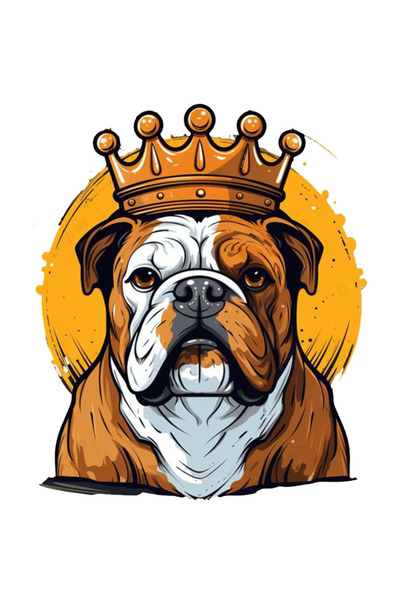 MegaSticker ملصق King Bulldog للسيارة، والدراجة النارية، والخوذة، والكمبيوتر ...