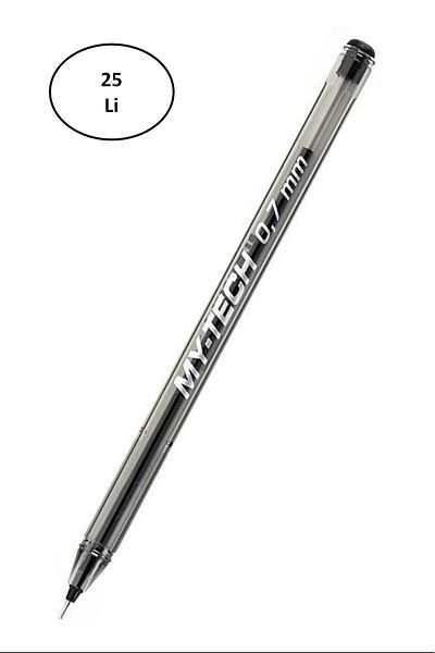 Pensan My Tech Ballpoint Pen 0.7 Mm Black 25 Pieces