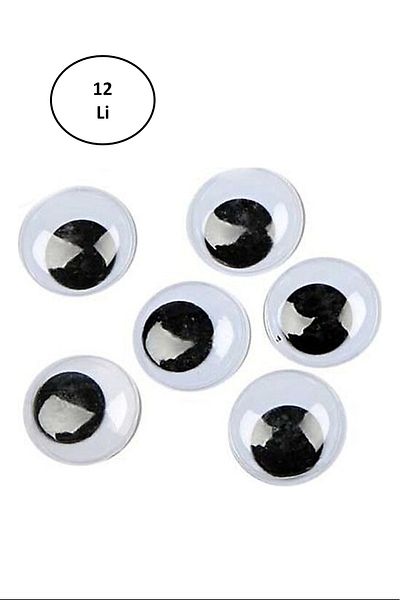 Rubenis Black Movable Eye Piece - 20 Mm, RB.5002 Model, Pack of 12