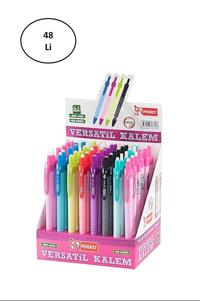 Mikro Mp 406-48 Versatil Pen with Stand 0.7 mm 48Pcs