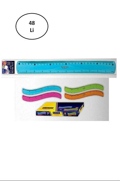 Rubenis Flexible Flexible Silicone (NON-BROKEN) Ruler 30 Cm 48 Pieces