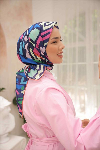 Silk Home Μαλακό κασκόλ με γεωμετρικό σχέδιο