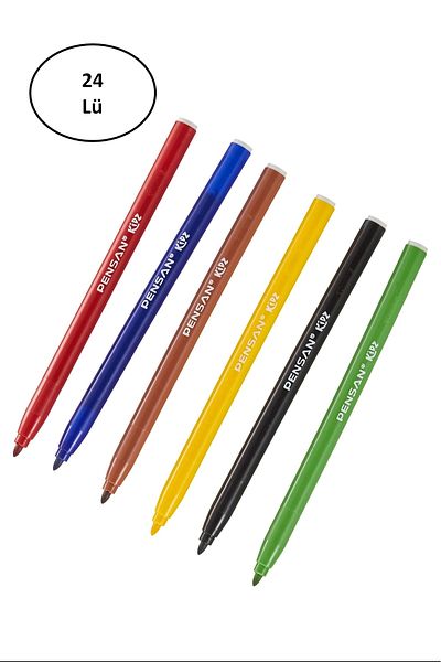 Pensan Kidz Felted Crayons 6 Colors 24 Pieces