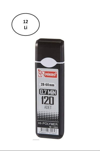 Mikro M-1260 60mm - 0.7mm Pencil Lead, Pack of 12