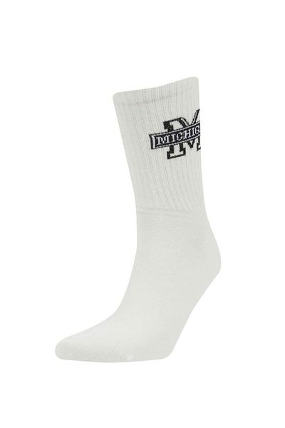DeFacto New Season Men's Printed 3-Piece Cotton Long Socks