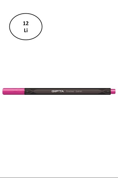 Gıpta Fineliner Felt Tip Pen 0.4 Mm Triangle Pink Pack of 12