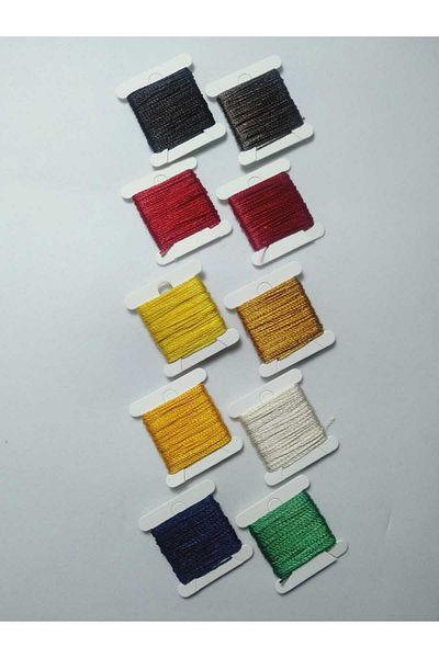 Eskişehir hobi sanat 0,6 mm 5 μέτρα 10 χρώματα Σχοινί χάντρες προσευχής Σύνολο 50 μέτρα
