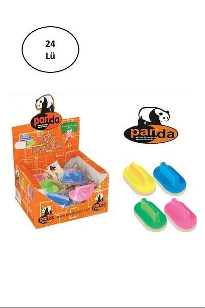 Panda Wooden Eraser Felted Small 24 Pieces
