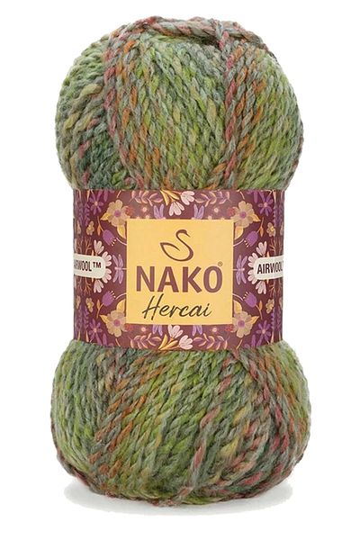 NAKO Hercai Ebruli 5 Pieces Cardigan Sweater - Beanie Hand Knitting Yarn Wool 28178
