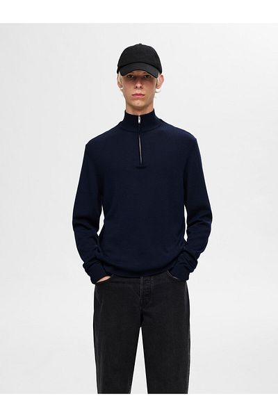 Selected Homme Half-zip Pullover 100% Merinowoll