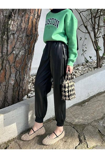 TANISA Viktor Elastic Leather Pants Tns-4272