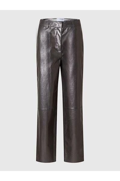 Selected Femme Lederhose Metallic