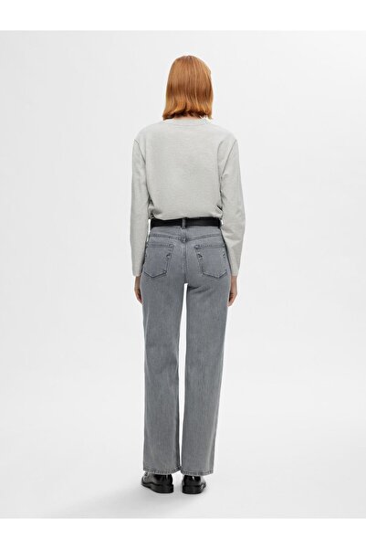 Selected Femme Wide Fit Jeans Graue