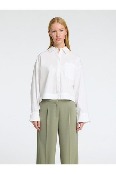 Selected Femme Crop-Bluse Boxy Fit