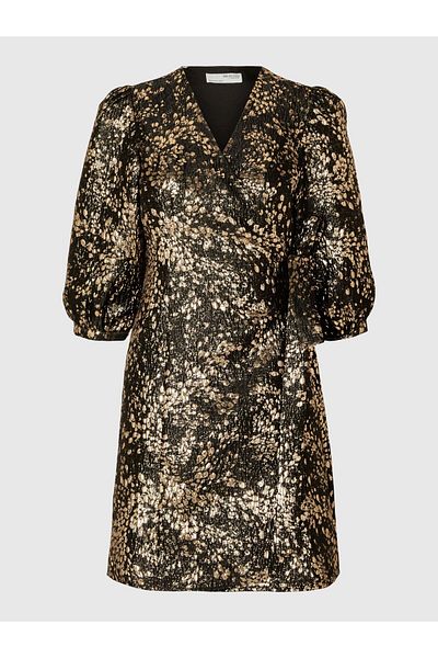 Selected Femme Minikleid Metallic Jacquard