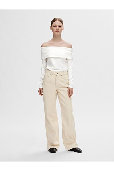 Selected Femme Off Shoulder Top Langärmeliges