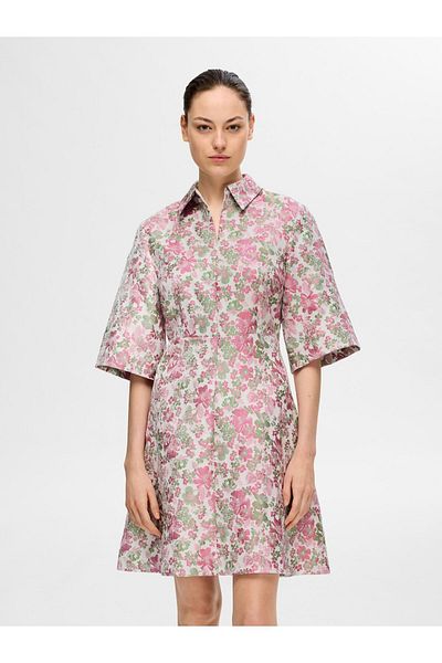 Selected Femme Minikleid Geblümtes Jacquard
