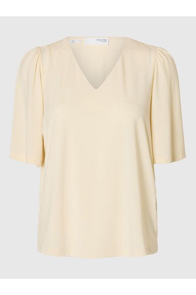 Selected Femme Top mit V-Ausschnitt Loose Fit