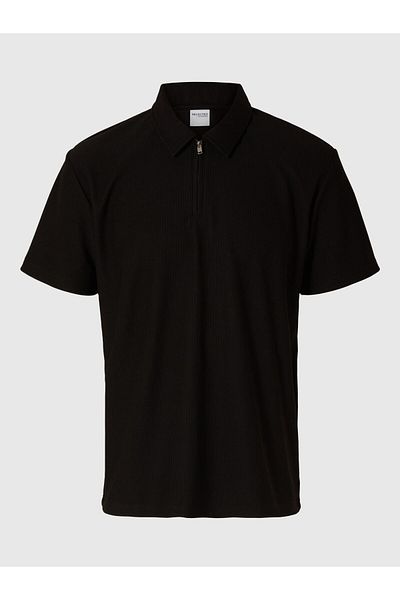 Selected Homme Polo shirt Half-Zip Plissee