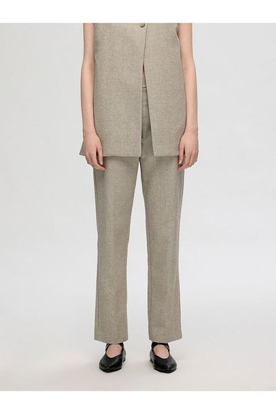 Selected Femme Straight Leg Hose Mid Waist