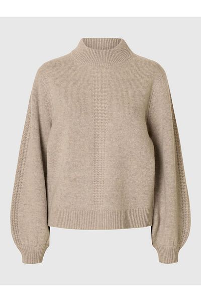 Selected Femme Pullover mit hohem Kragen Raffinierter