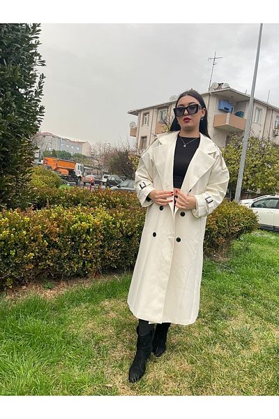 TANISA Trench lung cu detaliu cu nasturi Zora TNS-4317