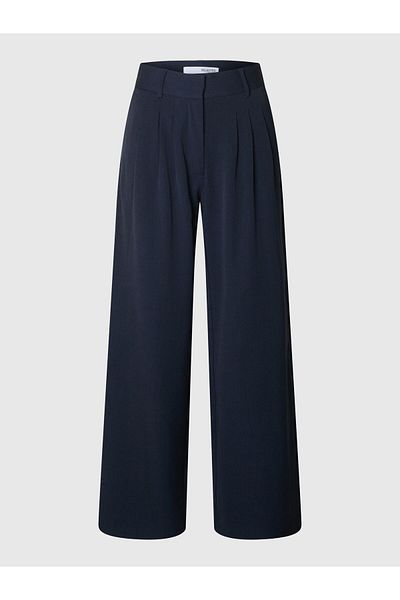 Selected Femme Hose mit weitem Bein Bundfalten
