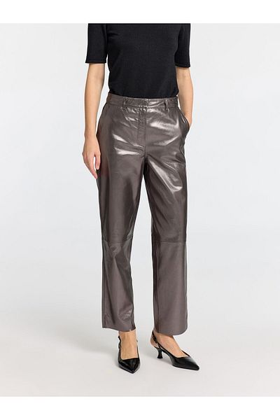 Selected Femme Lederhose Metallic