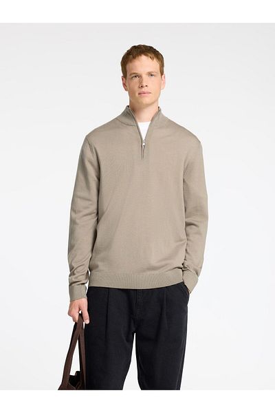 Selected Homme Half-zip Pullover 100% Merinowoll