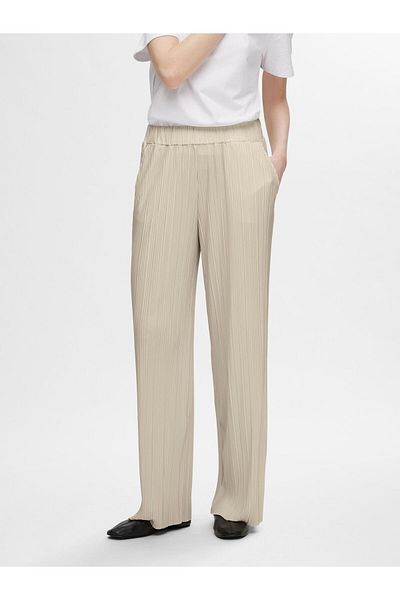Selected Femme Hose High Waist Plissee