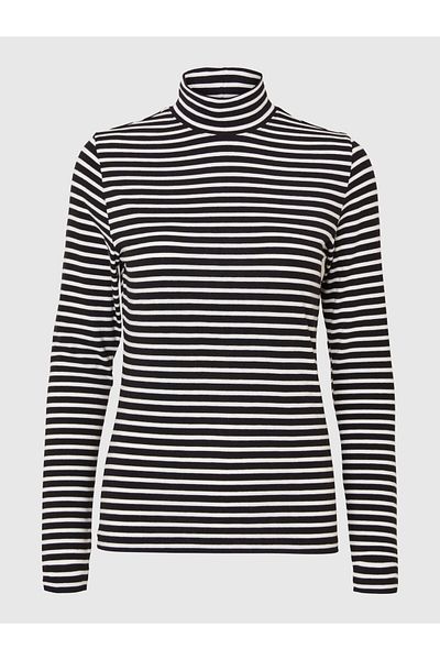 Selected Femme Oberteil mit langen Ärmeln Gestreiftes