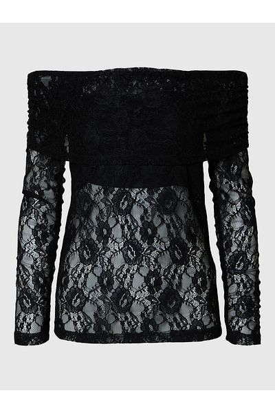 Selected Femme Off Shoulder Top Spitzen