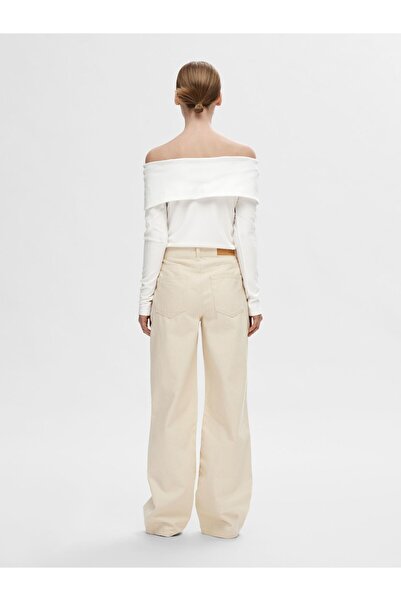 Selected Femme Off Shoulder Top Langärmeliges