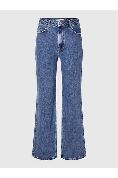 Selected Femme Jeans mit weitem Bein High Waist