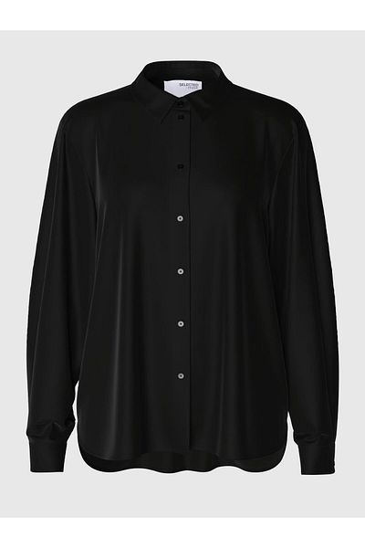 Selected Femme Satinbluse Langarm
