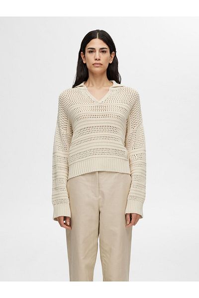 Selected Femme Pullover Häkel-Look