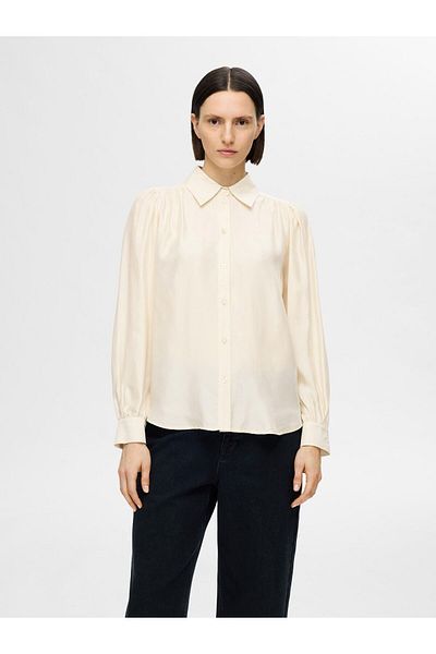 Selected Femme Satinbluse Langarm