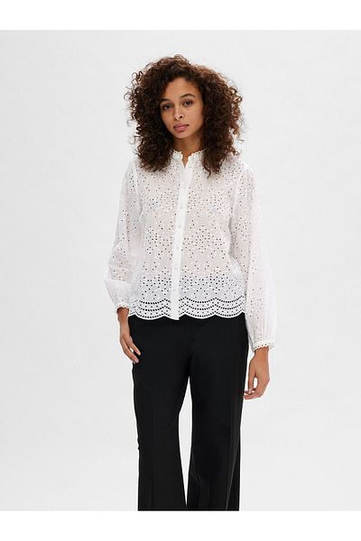 Selected Femme Hemd Broderie Anglaise