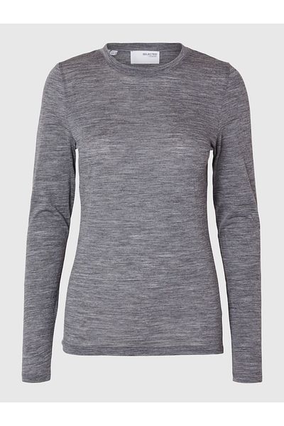 Selected Femme Oberteil mit langen Ärmeln 100% Woll