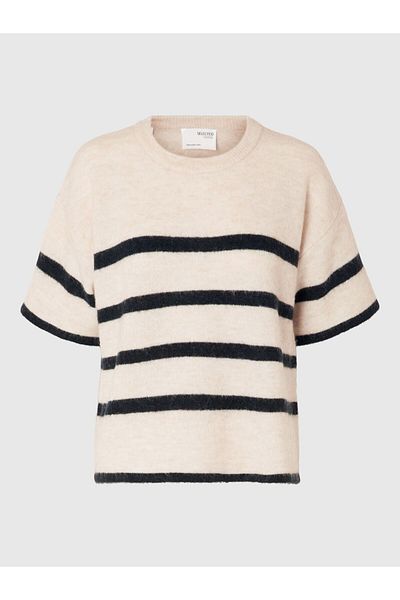 Selected Femme Strickoberteil Kurzärmeliges