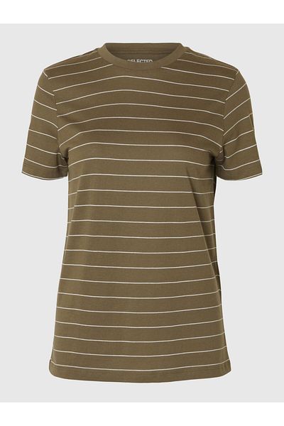 Selected Femme T-Shirt Gestreiftes Baumwoll