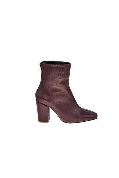 Moosefield Women's Genuine Leather Claret Red Boots