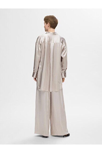 Selected Femme Satinbluse Langarm