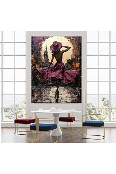 KanvasSepeti Pictură în ulei abstractă, pe pânză, de înaltă calitate, cu text...