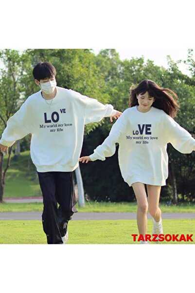 Tarzsokak 2 Li Harajuku Style Çift Sevgili Kombinleri Couple Clothing Yeni Sezon 2 Adet