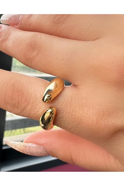 TAKIŞTIR Gold Color Metal Ring
