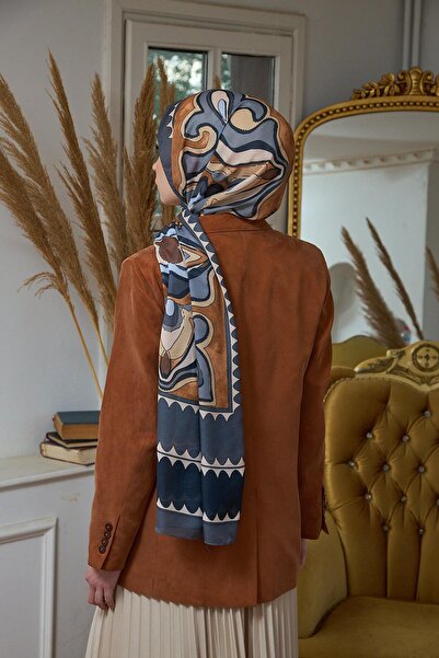 İpekhan Summer Sparkle Collection Μαλακό Σάλι Καφέ Ανθρακί 3045-13