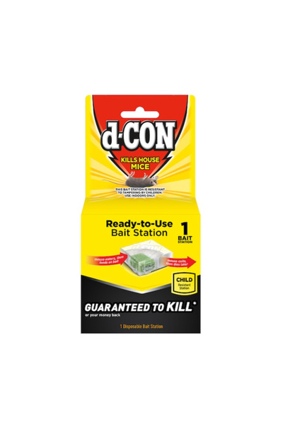 Dcon محطة طعم الفئران d-CON Corner Fit - مبيد فئران داخلي مقاوم للأطفال والحي...