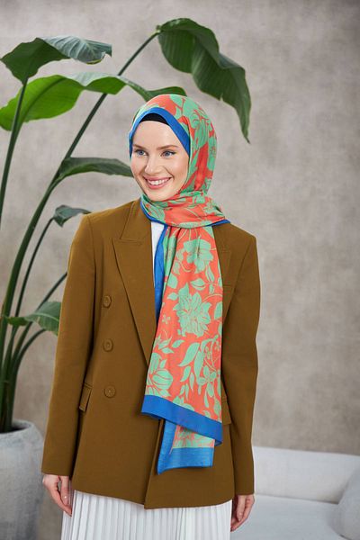 İpekhan Nature Fulya Soft Shawl Brick Green 3041-09